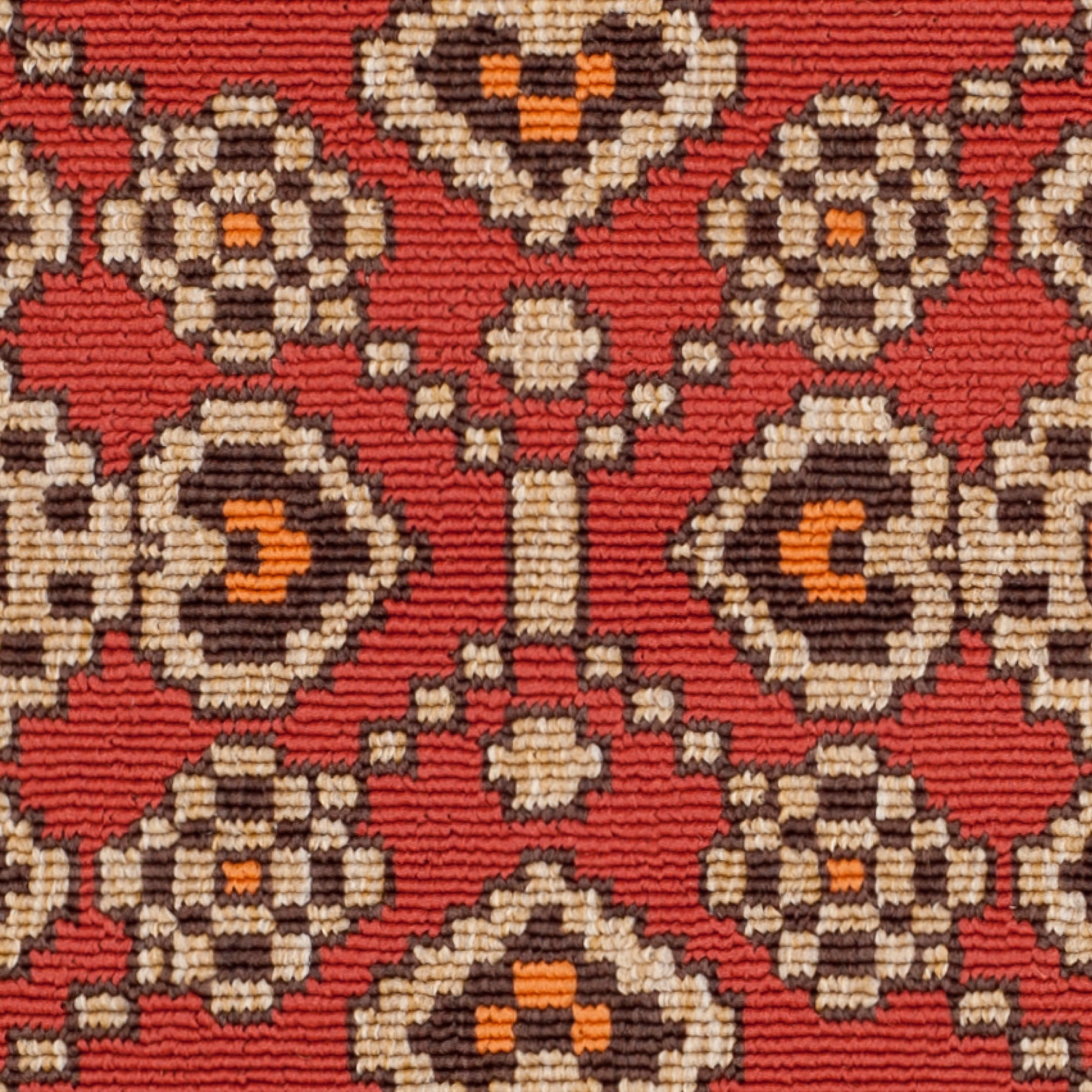 Reversible Red/Chocolate Synthetic 5' x 7' Easy-Care Area Rug
