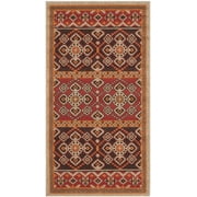 SAFAVIEH Veranda Moriah Southwestern Indoor/Outdoor Area Rug, 2' x 3'7", Red/Chocolate