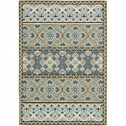 SAFAVIEH Veranda Moriah Southwestern Indoor/Outdoor Area Rug, 5'3" x 7'7", Green/Blue