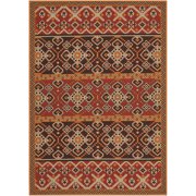 SAFAVIEH Veranda Moriah Southwestern Indoor/Outdoor Area Rug, 5'3" x 7'7", Red/Chocolate