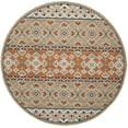 thumbnail image 1 of SAFAVIEH Veranda Moriah Southwestern Indoor/Outdoor Area Rug, 6'7" x 6'7" Round, Green/Terracotta, 1 of 10