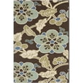 thumbnail image 1 of SAFAVIEH Veranda Nazca Floral Indoor/Outdoor Area Rug, 4' x 5'7", Chocolate/Aqua, 1 of 10
