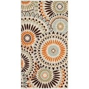 SAFAVIEH Veranda Petra Geometric Indoor/Outdoor Area Rug, 2' x 3'7", Cream/Chocolate
