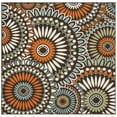 thumbnail image 1 of SAFAVIEH Veranda Petra Geometric Indoor/Outdoor Area Rug, 5'3" x 5'3" Square, Chocolate/Terracotta, 1 of 10