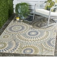 thumbnail image 1 of SAFAVIEH Veranda Petra Geometric Indoor/Outdoor Area Rug, 5'3" x 5'3" Square, Cream/Green, 1 of 8