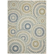 SAFAVIEH Veranda Petra Geometric Indoor/Outdoor Area Rug, 8' x 11'2", Cream/Green