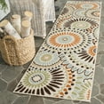 thumbnail image 1 of SAFAVIEH Veranda Petra Geometric Indoor/Outdoor Runner Rug, 2'3" x 10', Cream/Chocolate, 1 of 7