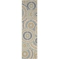 thumbnail image 1 of SAFAVIEH Veranda Petra Geometric Indoor/Outdoor Runner Rug, 2'3" x 8', Cream/Green, 1 of 9