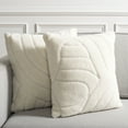 thumbnail image 1 of SAFAVIEH Verli Solid Pillow, 21" x 21", Ivory, Set of 2, 1 of 5