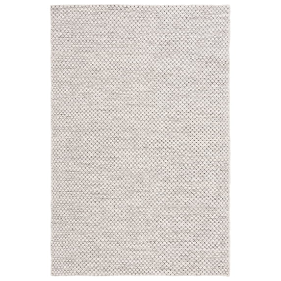 SAFAVIEH Vermont Candis Solid Distressed Area Rug, Light Grey/Ivory, 6' x 9'