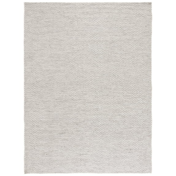 SAFAVIEH Vermont Candis Solid Distressed Area Rug, Light Grey/Ivory, 9' x 12'