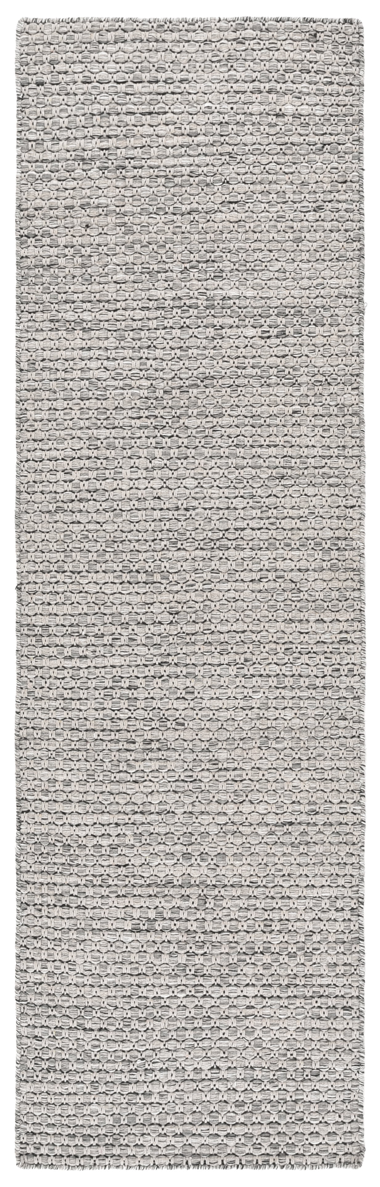 Gray Flat Woven Handmade Wool Rug, 2'3" x 8'