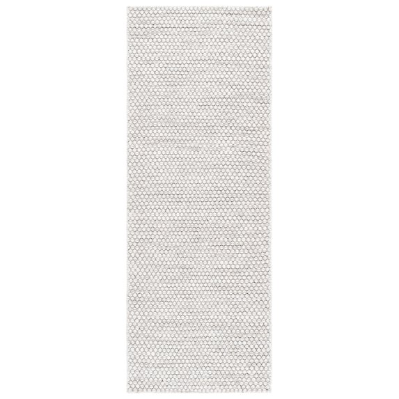 SAFAVIEH Vermont Candis Solid Distressed Runner Rug, Light Grey/Ivory, 2'3" x 8'