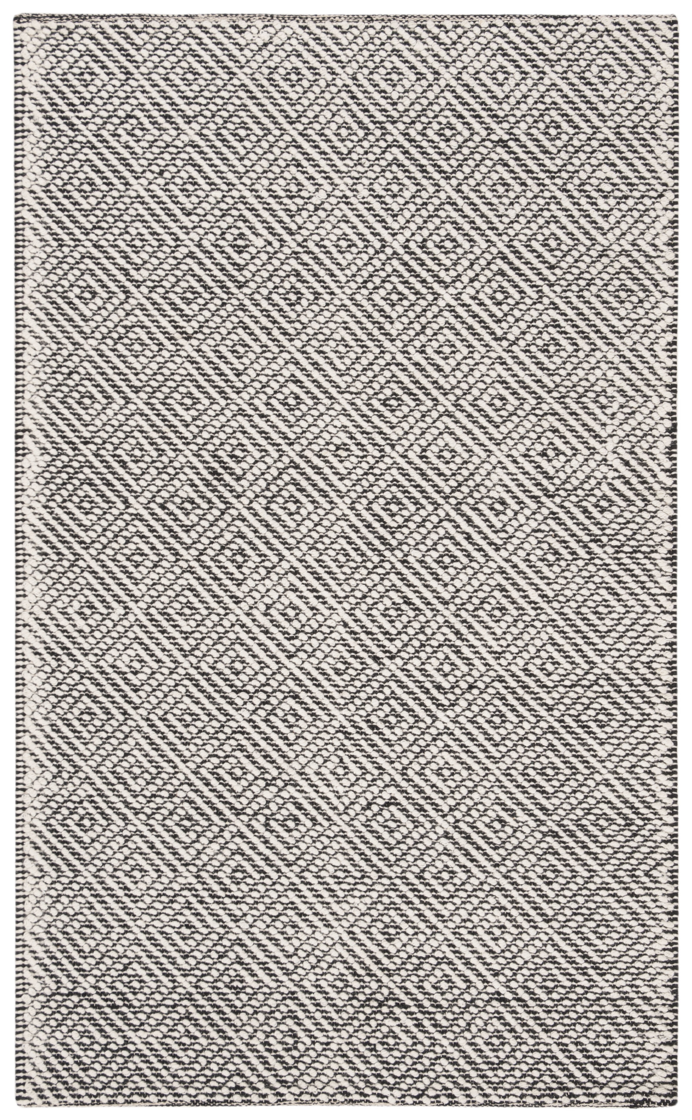 SAFAVIEH Vermont Catrine Geometric Wool Area Rug, Ivory/Black, 2'3" x 4'