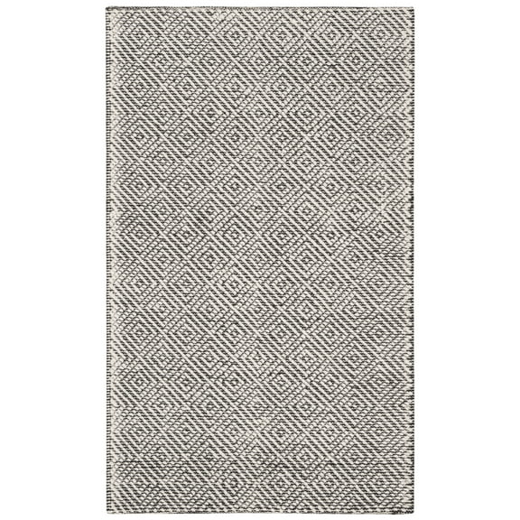 SAFAVIEH Vermont Catrine Geometric Wool Area Rug, Ivory/Black, 2'3" x 4'