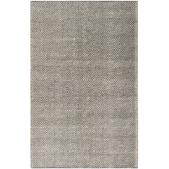 SAFAVIEH Vermont Catrine Geometric Wool Area Rug, Ivory/Black, 6' x 9'