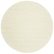 SAFAVIEH Vermont Chelsea Striped Area Rug, 4' x 4' Round, Ivory