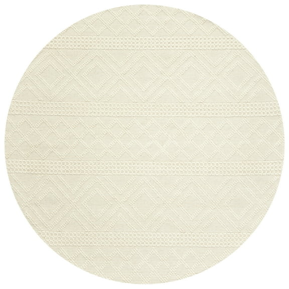 SAFAVIEH Vermont Chelsea Striped Area Rug, 4' x 4' Round, Ivory