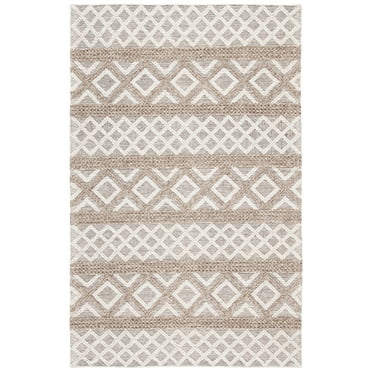 SAFAVIEH Vermont Chelsea Striped Area Rug, 5' x 8', Ivory/Grey