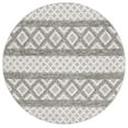 thumbnail image 1 of SAFAVIEH Vermont Chelsea Striped Area Rug, 6' x 6' Round, Ivory/Dark Grey, 1 of 8