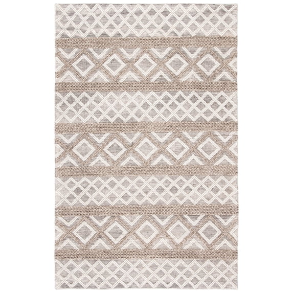 SAFAVIEH Vermont Chelsea Striped Area Rug, 6' x 9', Ivory/Grey
