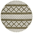 thumbnail image 1 of SAFAVIEH Vermont Chelsea Striped Area Rug, Ivory/Dark Green, 6' x 6' Round, 1 of 8