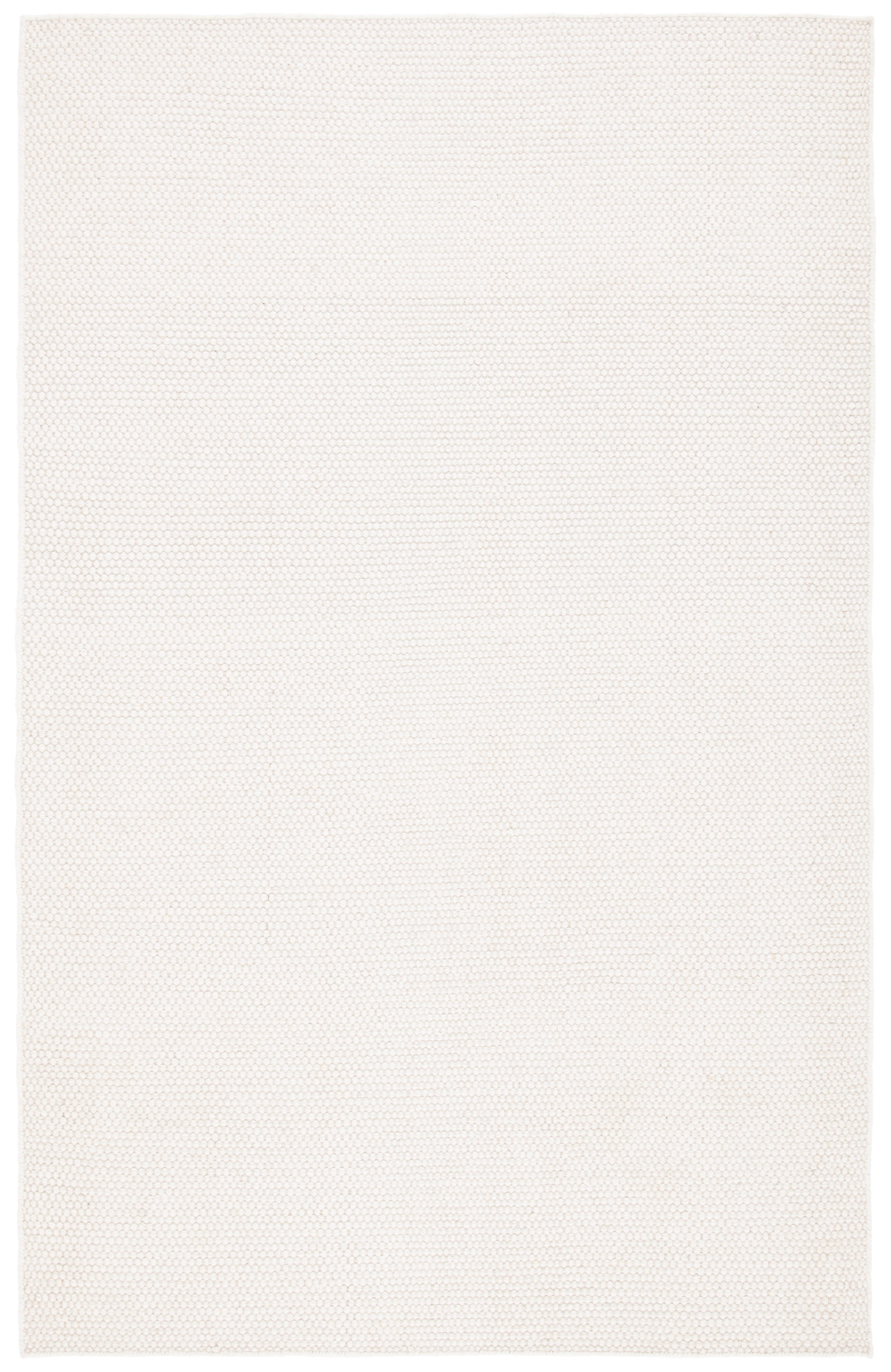 Ivory Hand Tufted Wool Rectangular Area Rug, 3' x 5'