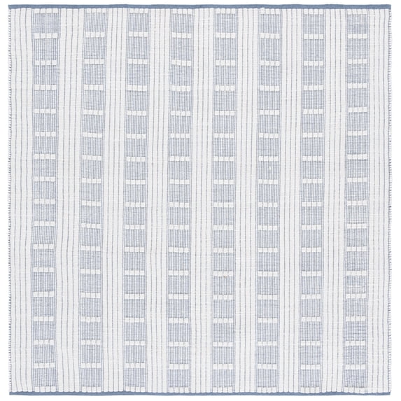 SAFAVIEH Vermont Darwin Geometric Area Rug, Blue/Ivory, 6' x 6' Square
