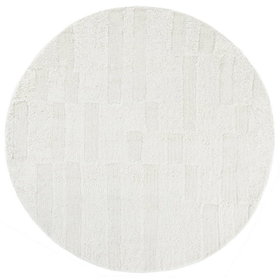 SAFAVIEH Vermont Dinah Solid Area Rug, Ivory, 6' x 6' Round