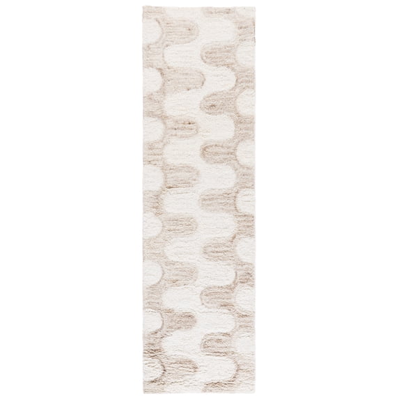 SAFAVIEH Vermont Fergal Geometric Runner Rug, Ivory/Beige, 2'3" x 8'