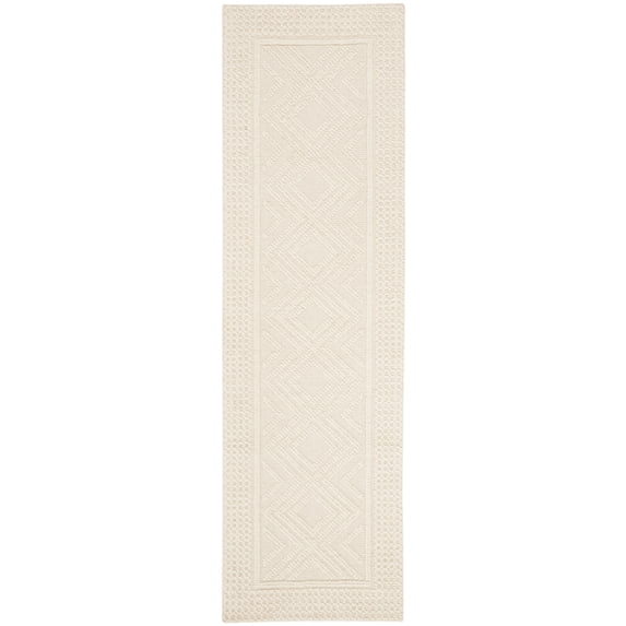 SAFAVIEH Vermont Hyde Geometric Runner Rug, Ivory, 2'3" x 18'