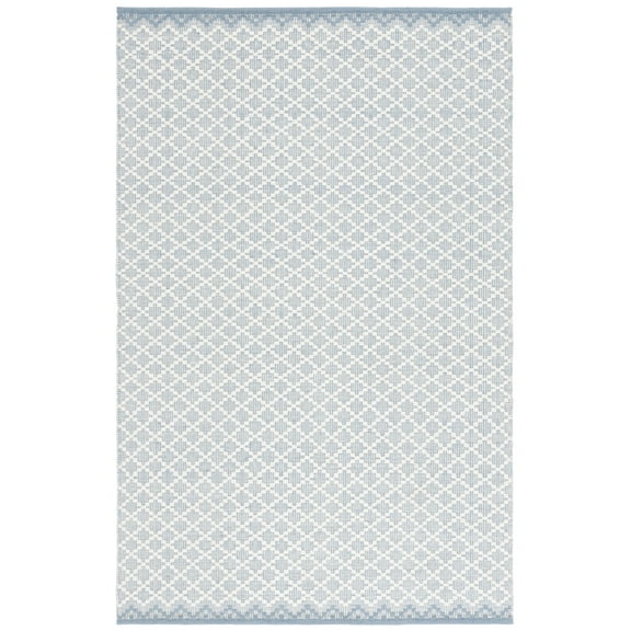 SAFAVIEH Vermont Jilliean Diamond Quatrefoil Area Rug, Blue/Ivory, 3' x 5'