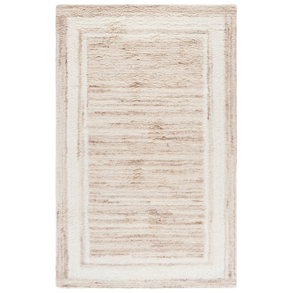 SAFAVIEH Vermont Loew Solid Area Rug, Beige/Ivory, 4' x 6'