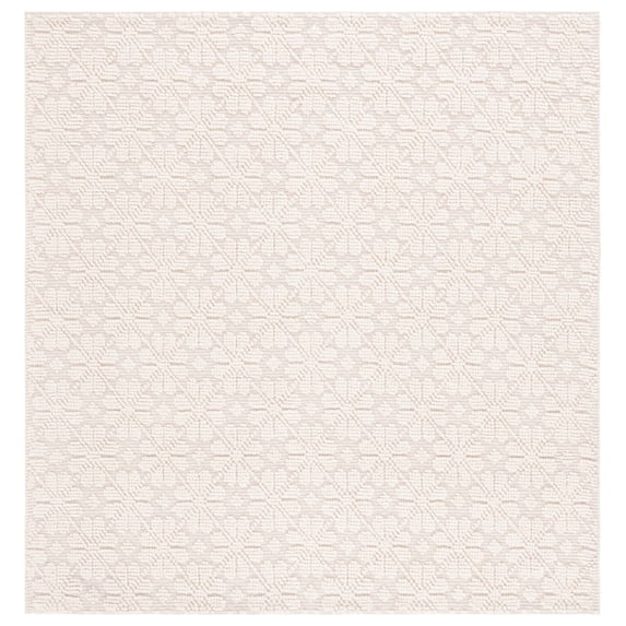 SAFAVIEH Vermont Orval Floral Wool Area Rug, Ivory, 8' x 8' Square