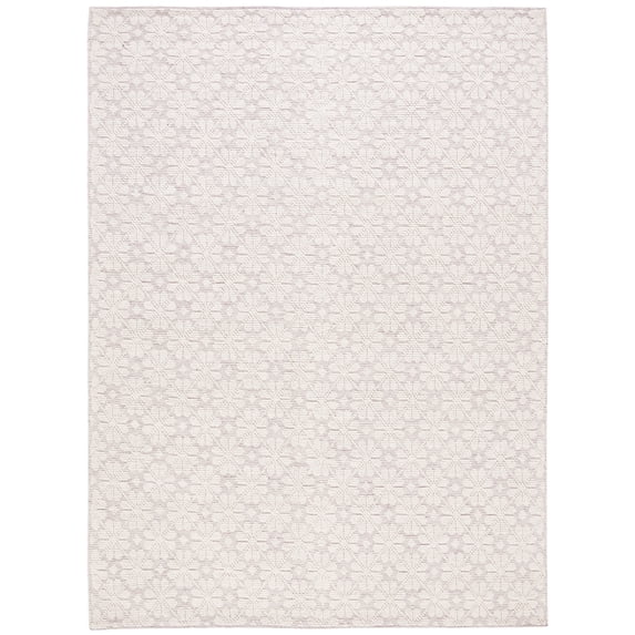 SAFAVIEH Vermont Orval Geometric Floral Wool Area Rug, 8' x 10', Ivory/Red