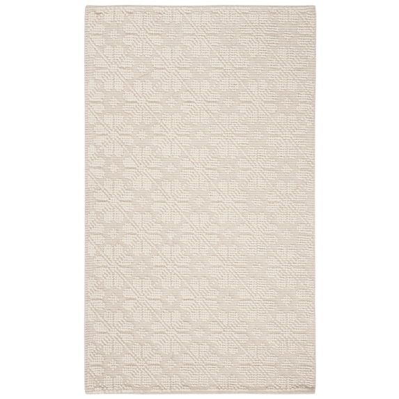 SAFAVIEH Vermont Orval Geometric Floral Wool Area Rug, Ivory, 2'3" x 4'