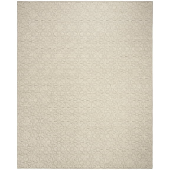 SAFAVIEH Vermont Orval Geometric Floral Wool Area Rug, Ivory, 9' x 12'