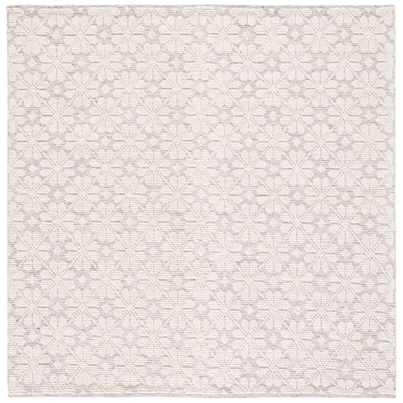 SAFAVIEH Vermont Orval Geometric Floral Wool Area Rug, Ivory/Red, 6' x 6' Square