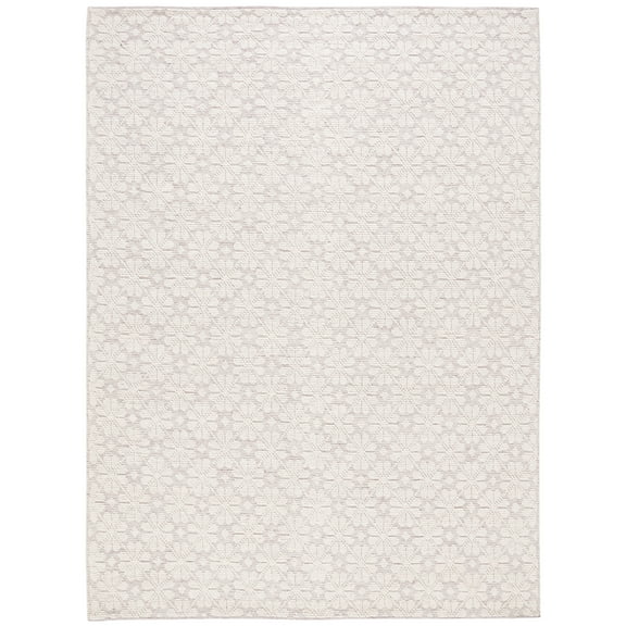 SAFAVIEH Vermont Orval Geometric Floral Wool Area Rug, Ivory/Red, 9' x 12'