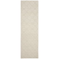SAFAVIEH Vermont Orval Geometric Floral Wool Runner Rug, Ivory, 2'3" x 12'
