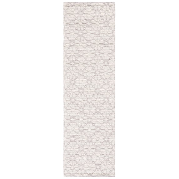 SAFAVIEH Vermont Orval Geometric Floral Wool Runner Rug, Ivory/Red, 2'3" x 8'