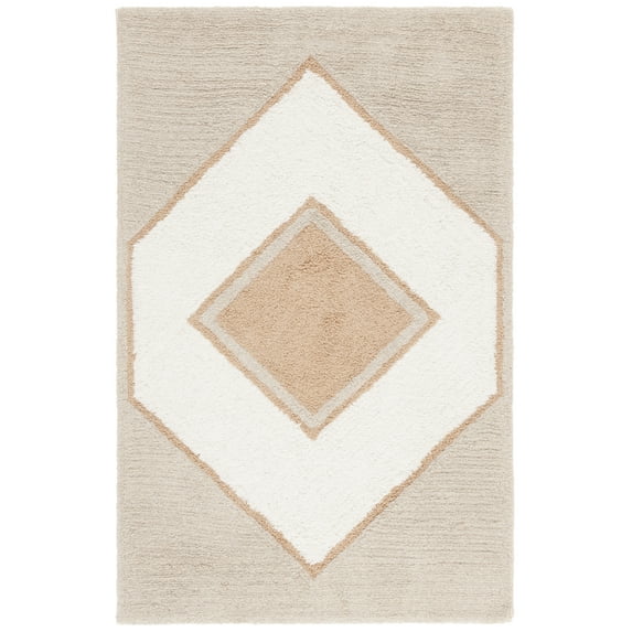 SAFAVIEH Vermont Ralph Geometric Area Rug, Ivory/Brown, 8' x 10'