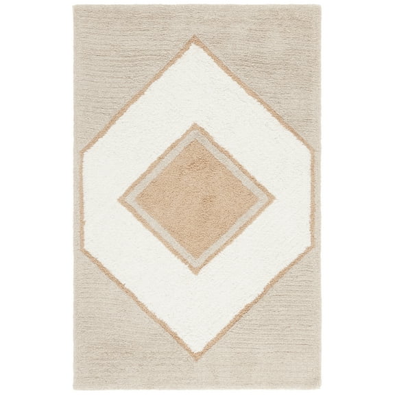 SAFAVIEH Vermont Ralph Geometric Area Rug, Ivory/Brown, 8' x 10'