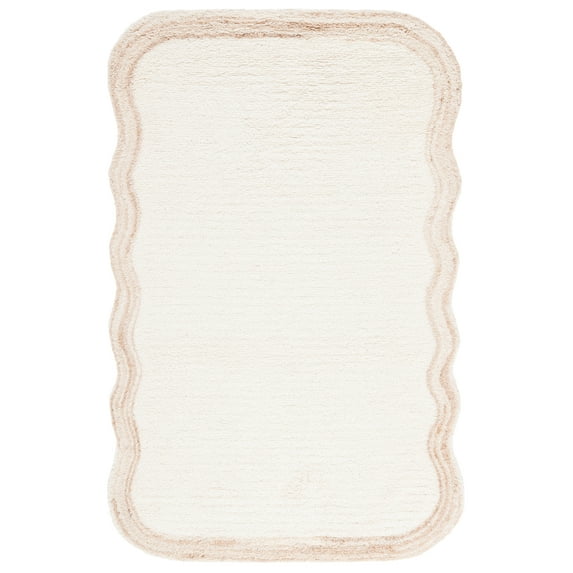 SAFAVIEH Vermont Rosabel Checkered Area Rug, Ivory/Beige, 4' x 6'