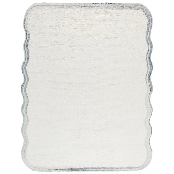 SAFAVIEH Vermont Rosabel Checkered Area Rug, Ivory/Grey, 8' x 10'