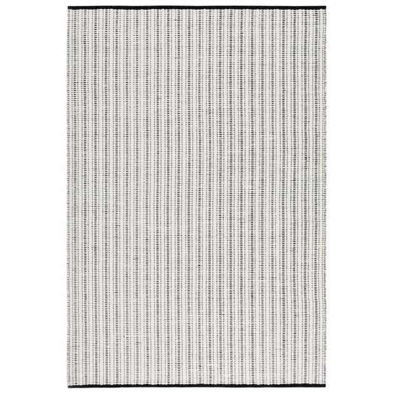 SAFAVIEH Vermont Sheldon Striped Area Rug, Black/Ivory, 5' x 8'