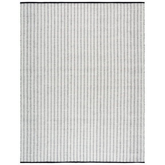 SAFAVIEH Vermont Sheldon Striped Area Rug, Black/Ivory, 8' x 10'