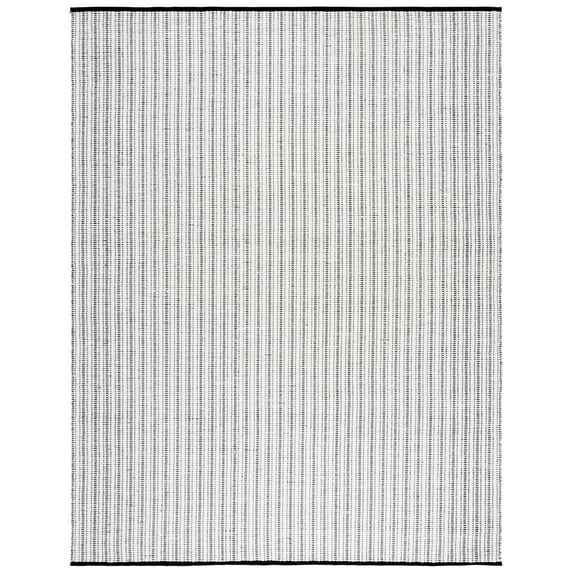 SAFAVIEH Vermont Sheldon Striped Area Rug, Black/Ivory, 8' x 10'