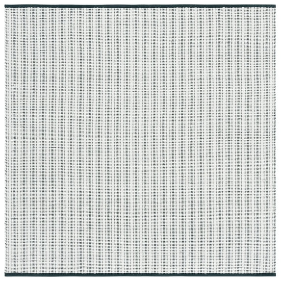 SAFAVIEH Vermont Sheldon Striped Area Rug, Green/Ivory, 6' x 6' Square