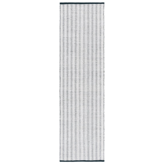 SAFAVIEH Vermont Sheldon Striped Runner Rug, Green/Ivory, 2'3" x 8'